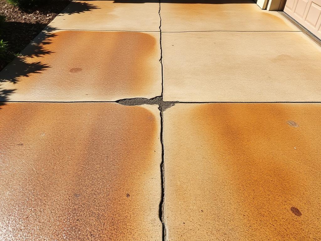 Driveway power washing — before